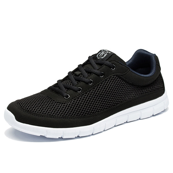 Brand Men Casual Shoes Breathable Lace-Up Walking Shoes Summer Lightweight Comfortable Walking Men Shoes Black Plus Size 48
