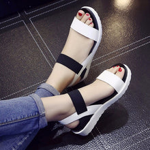 Load image into Gallery viewer, Bomlight 2017 New Gladiator Women shoes Roman sandals shoes Women sandals peep-toe flat Shoes woman sandalias mujer sandalias