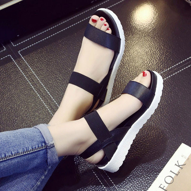 Bomlight 2017 New Gladiator Women shoes Roman sandals shoes Women sandals peep-toe flat Shoes woman sandalias mujer sandalias